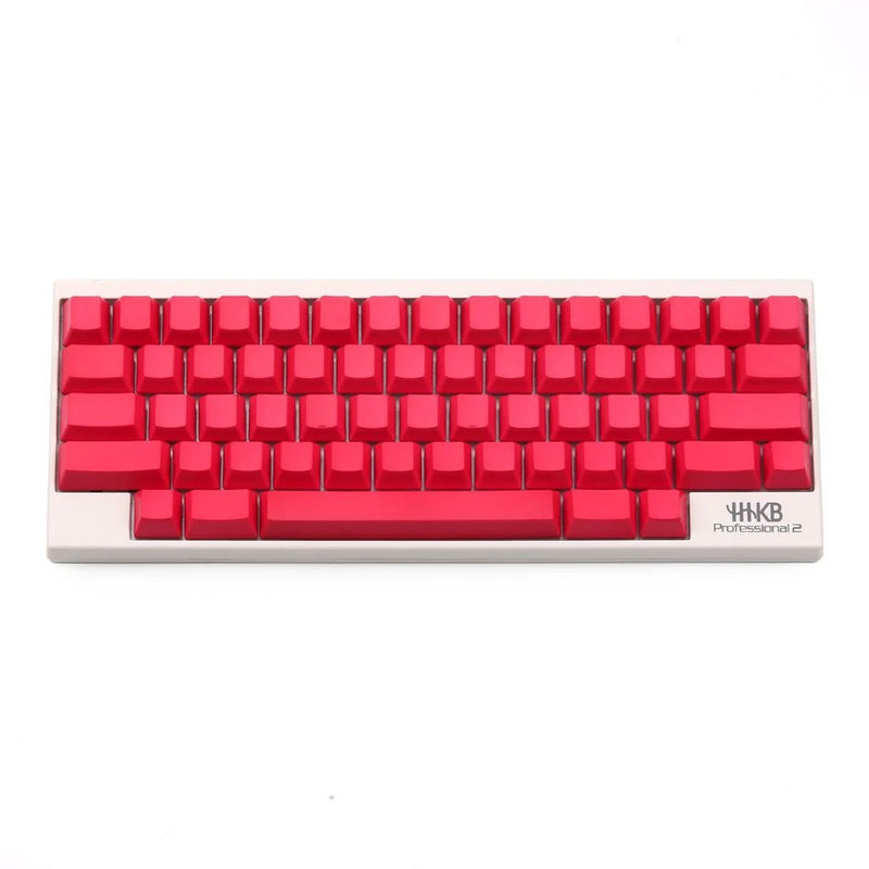 KBDFans Blank Red 60 Key OEM Profile PBT Topre Keycap Set