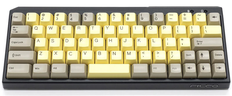 Filco Chocolate / CustardMINILA 72 Key SA Profile Double Shot ABS Keycap Set
