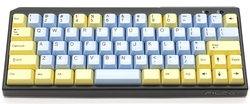 Filco Custard / Ice MINILA 72 Key SA Profile Double Shot ABS Keycap Set