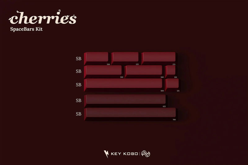 Key Kobo Cherries Double Shot ABS Keycap Set - Kit:Spacebar