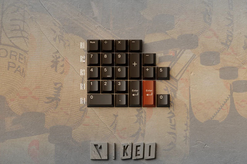 Key Kobo Izakaya Double Shot ABS Keycap Set - Kit:Numpad