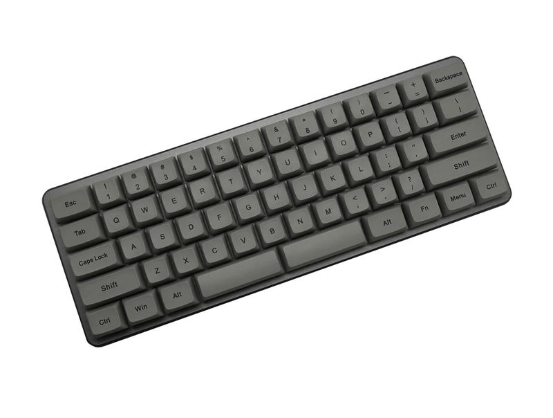 0.01 Z62 Dark Grey Dye Sub White LED 60% Dye Sub PBT Mechanical Keyboard - Switch:Cherry MX Black
