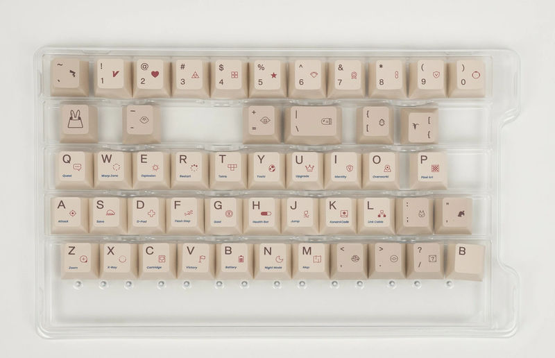 80Retros Game 1989 R2 Cherry Profile Dye Sub Keycap Set - Kit:Specialty Alpha