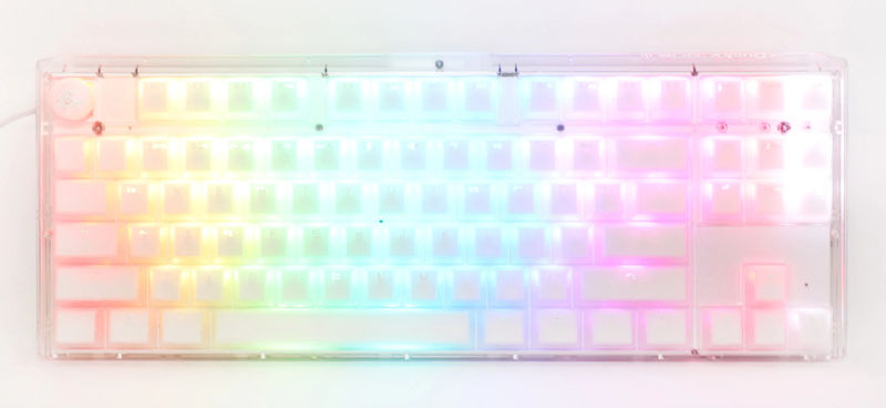 Ducky One 3 TKL Aura Clear White Hotswap RGB Double Shot ABS Mechanical Keyboard - Switch:Cherry MX Blue