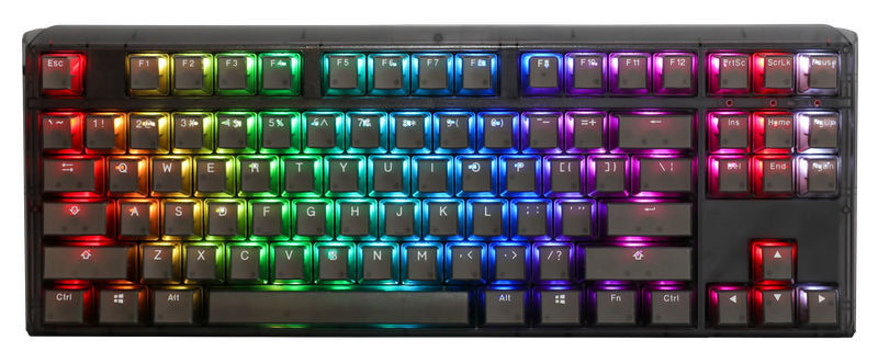 Ducky One 3 TKL Aura Clear Black Hotswap RGB Double Shot ABS Mechanical Keyboard - Switch:Cherry MX Blue
