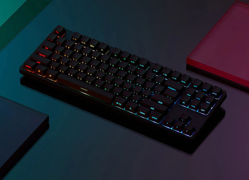 Typone Mars Pro Shooting Star RGB LED TKL Mechanical Keyboard - Color:Black - Switch:Cherry MX Speed Silver
