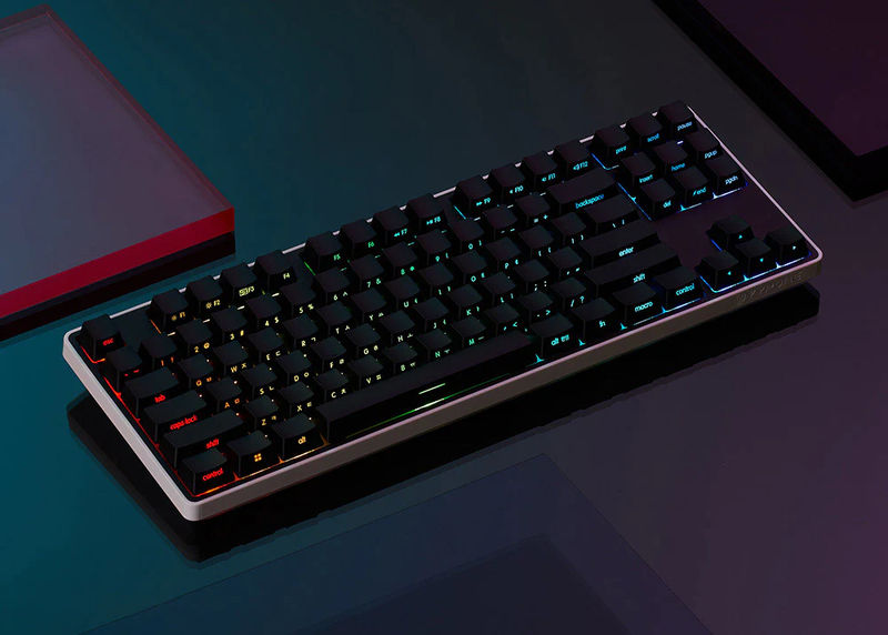 Typone Mars Pro Shooting Star RGB LED TKL Mechanical Keyboard - Color:White - Switch:Cherry MX Brown
