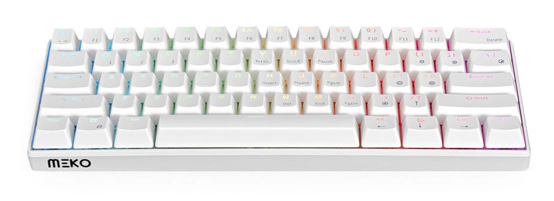 Meko Blink White 60% Hotswap Bluetooth RGB Mechanical Keyboard - Switch:Cherry MX Brown