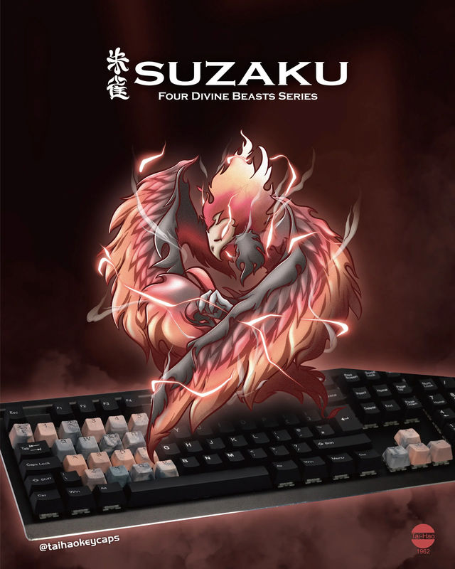 Tai-Hao TPR MKII Rhodonite 23 Key Backlit OEM Profile Rubber Keycap Set