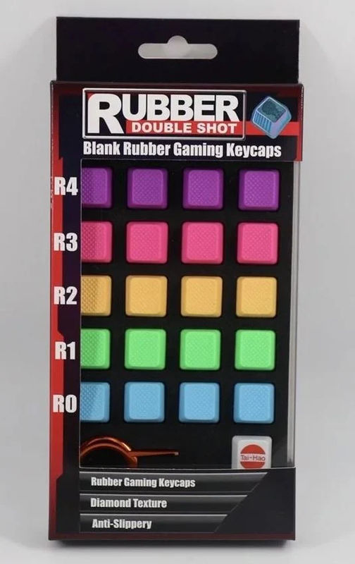 Tai-Hao Blank 20 Key OEM Profile TPR Rubber Keycap Set