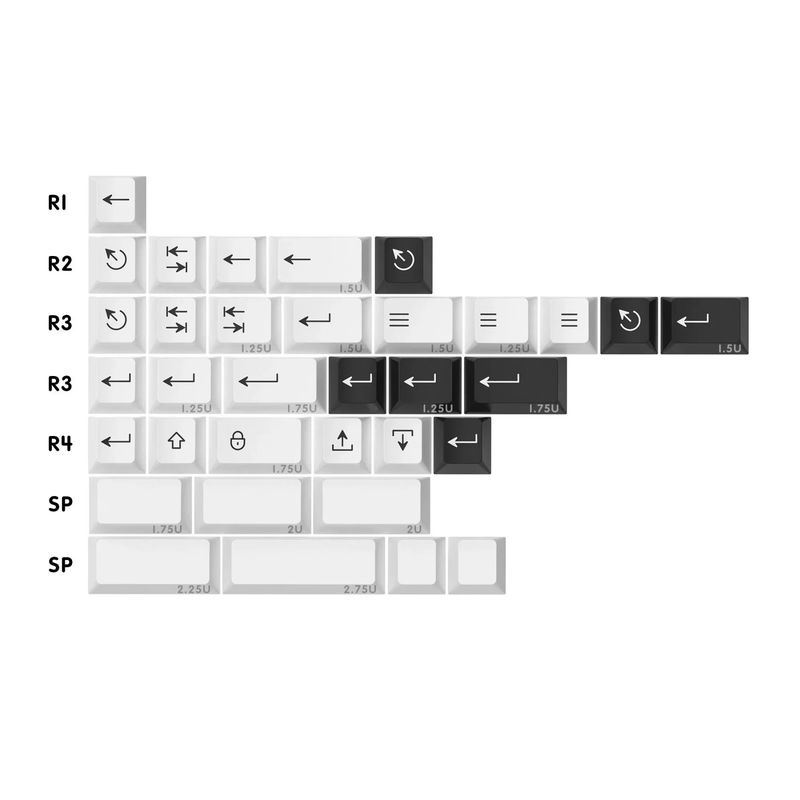 KBDFans PBTfans BOW 40s Kit 34 Key Cherry Profile Double Shot PBT Add-on Keycap Set