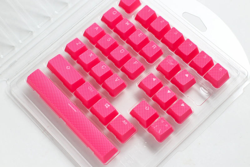 Ducky Pink Backlit 31 Key OEM Profile Double Shot ABS Rubber Keycap Set