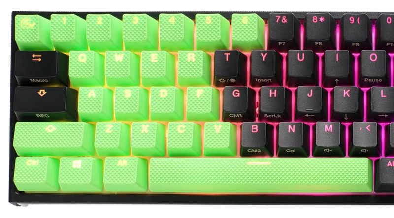 Ducky Green Backlit 31 Key OEM Profile Double Shot ABS Rubber Keycap Set