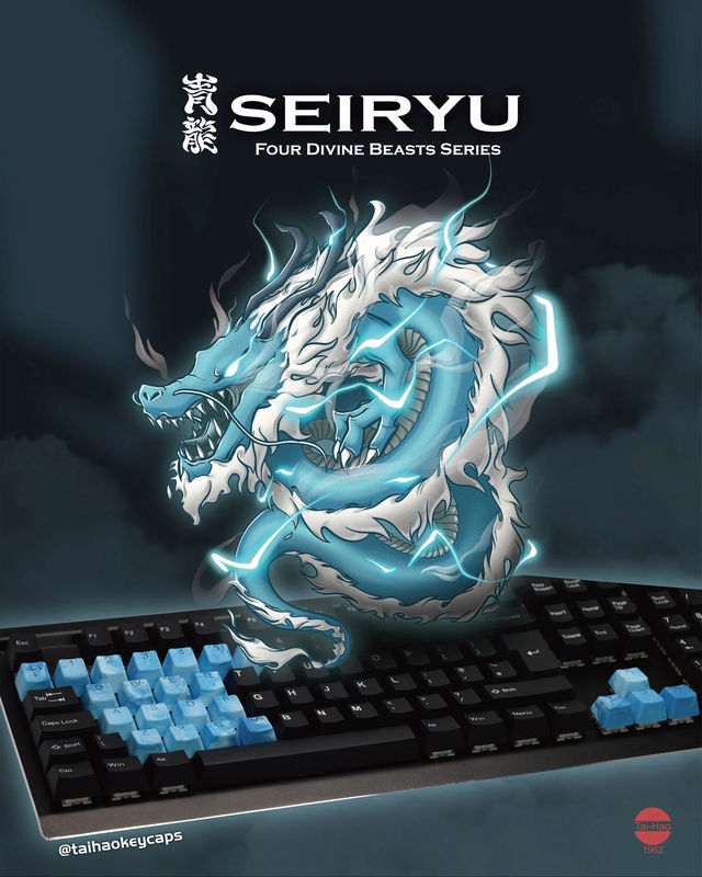 Tai-Hao TPR MKII Apatite Backlit 23 Key OEM Profile Rubber Keycap Set