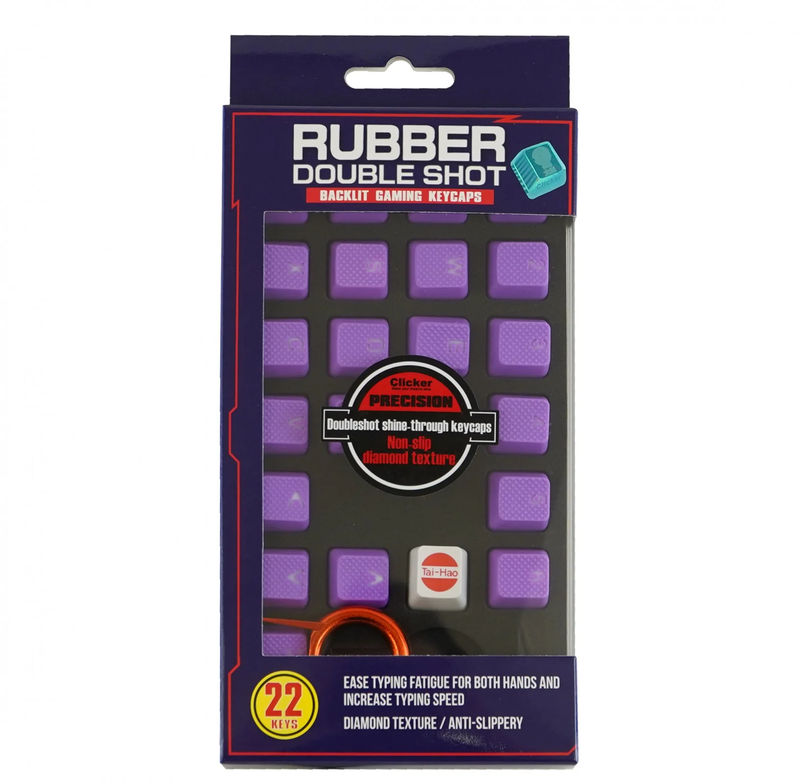 Tai-Hao MK Purple Backlit 22 Key OEM Profile Double Shot ABS TPR Keycap Set