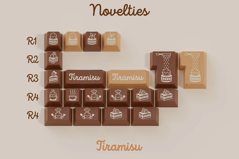 GMK Tiramisu Keycap Set - Kit:Novelties