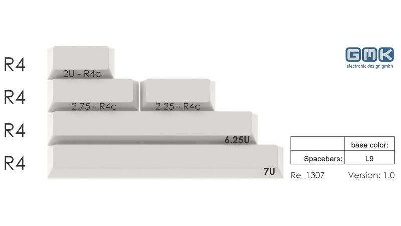 GMK Spacebar Kit - CYL Cherry Profile - Primary Keycap Color:L9