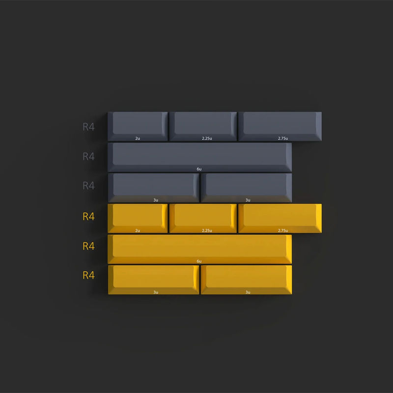 KBDFans PBTfans Twist Spacebar Kit 12 Key Cherry Profile Double Shot PBT Add-on Keycap Set