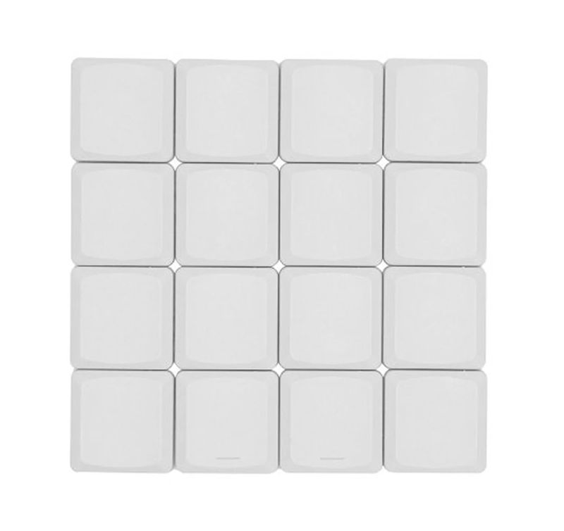 Tai-Hao White THT Blank 18 Key PBT Low Profile Keycap Set - Stem Type:Choc