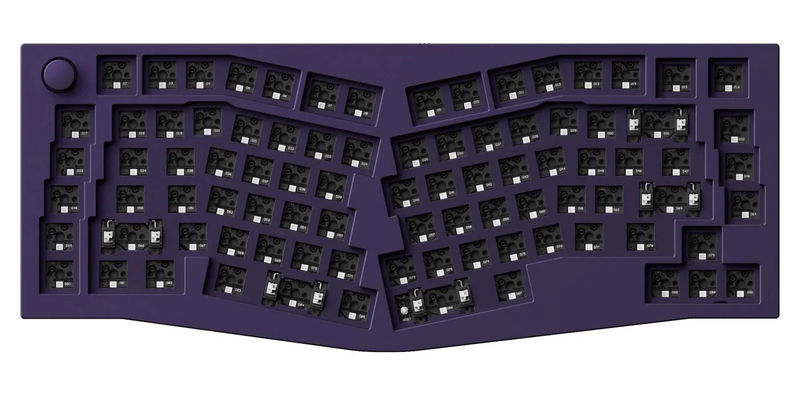 Keychron Q10 w/ Knob Aluminum 75% Alice Layout Hotswap RGB Keyboard - Color:Purple
