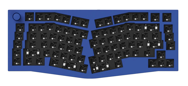 Keychron Q10 w/ Knob Aluminum 75% Alice Layout Hotswap RGB Keyboard - Color:Blue