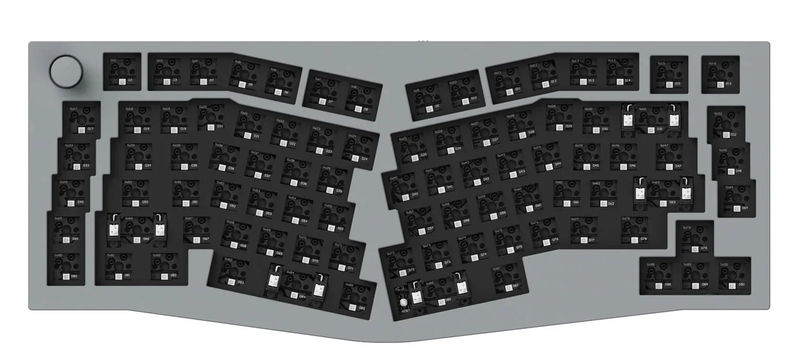Keychron Q10 w/ Knob Aluminum 75% Alice Layout Hotswap RGB Keyboard - Color:Grey