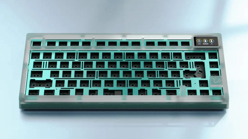 Meletrix Zoom75 Akuamarin Barebones 75% Hotswap Wireless RGB Keyboard DIY Kit - Flex Cut PCB:Flex Cut PCB