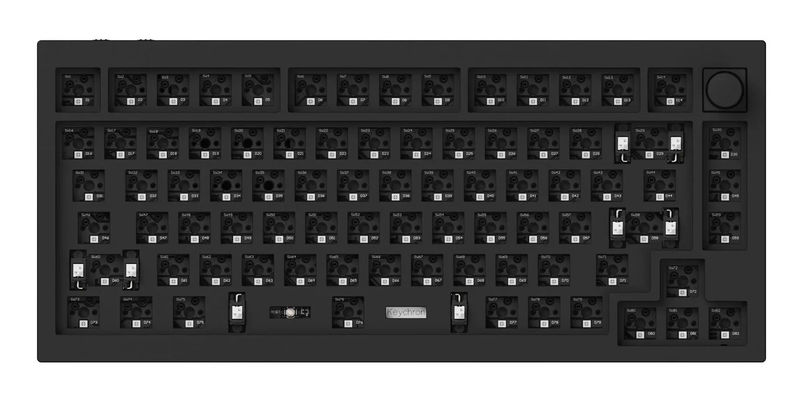 Keychron Q1 Pro w/ Knob Aluminum 75% Hotswap RGB Mechanical Keyboard - Color:Black - Switch:None
