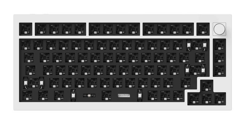 Keychron Q1 Pro w/ Knob Aluminum 75% Hotswap RGB Mechanical Keyboard - Color:White - Switch:None