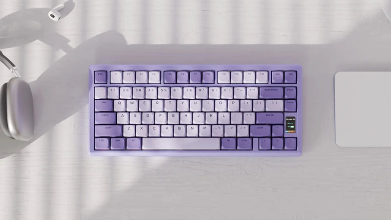 Chilkey ND75 LP Aluminum Hotswap Wireless RGB Low Profile Keyboard - Color:Lavender