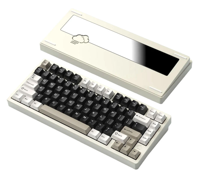 WOBKEY Rainy 75 Standard Aluminum 75% Hotswap Wireless A-RGB Mechanical Keyboard - Color:White
