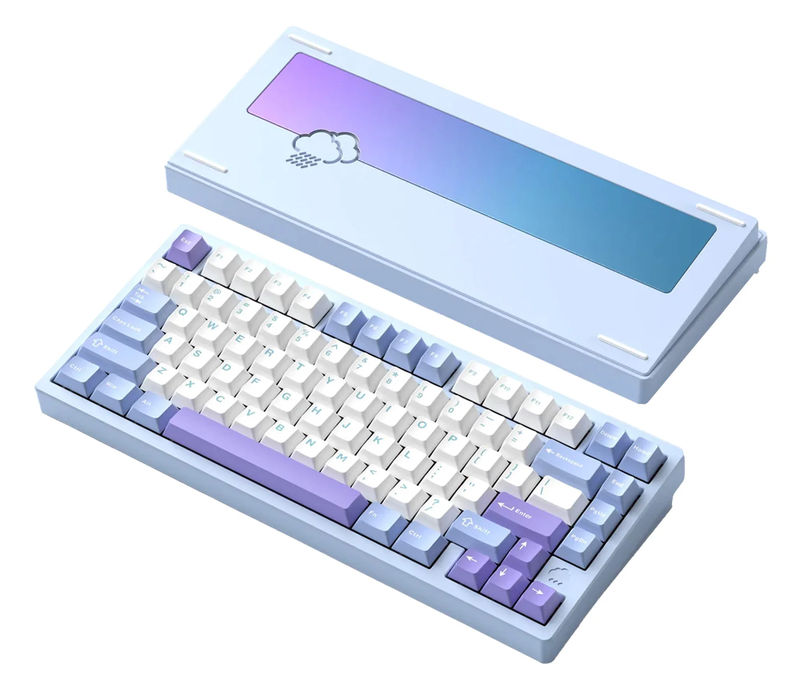 WOBKEY Rainy 75 Standard Aluminum 75% Hotswap Wireless A-RGB Mechanical Keyboard - Color:Blue