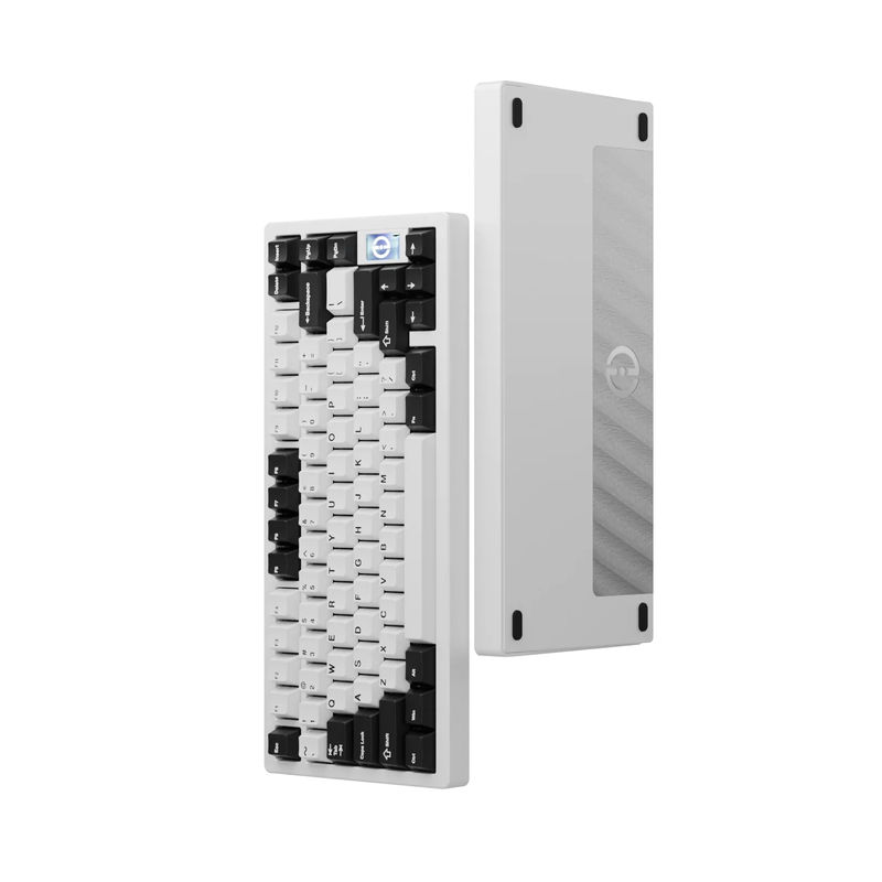 Chilkey ND75 1.6mm Non- Flex Cut PCB Aluminum 75% Wireless Hotswap Mechanical Keyboard - Color:Pure White