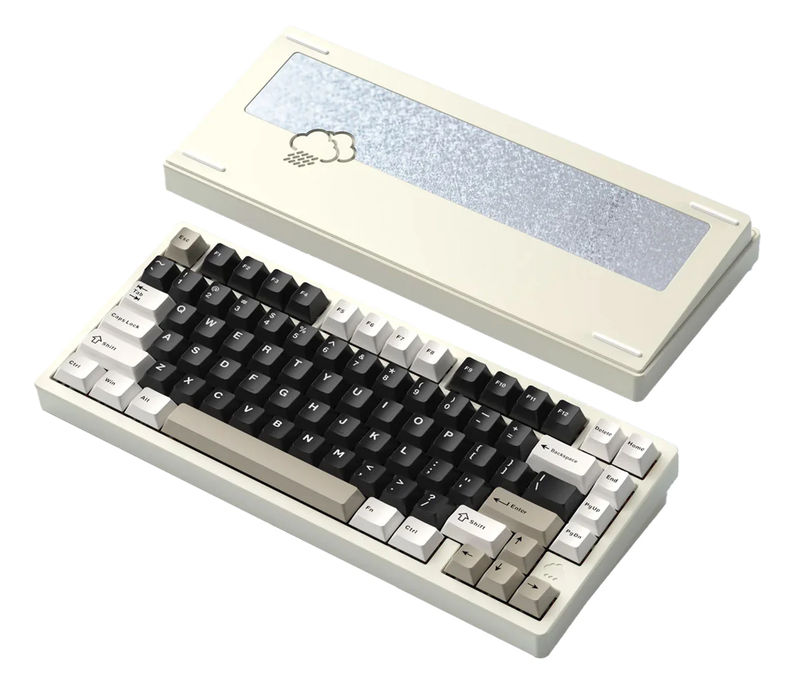 WOBKEY Rainy 75 Pro Aluminum 75% Hotswap Wireless A-RGB Mechanical Keyboard - Color:White - Switch:JWICK WOB