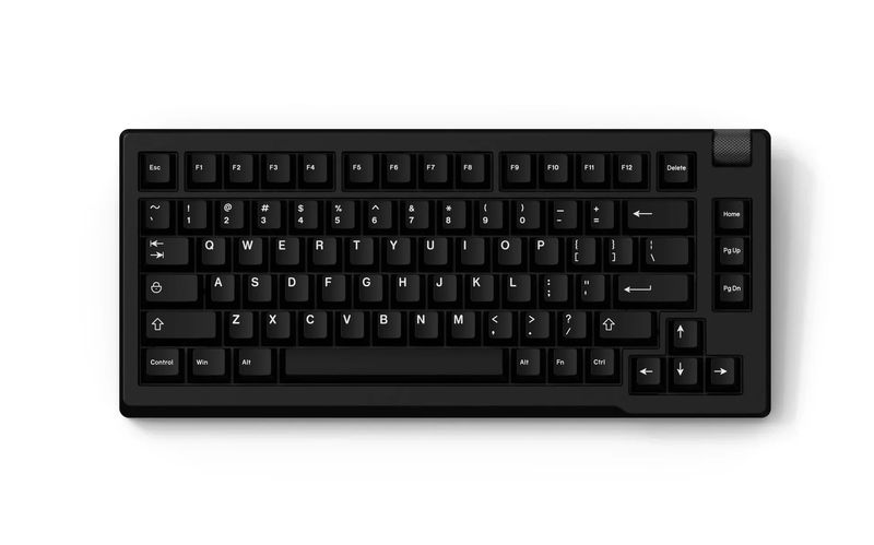 Createkeebs LuminKey75 Aluminum 75% Hotswap Mechanical Keyboard - Color:Black - Switch:Gateron Baby Raccoon