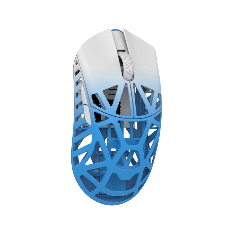 MK x WLMOUSE Beast X 8K Wireless Mouse - Color:White & Blue - Switch Type:Omron Optical