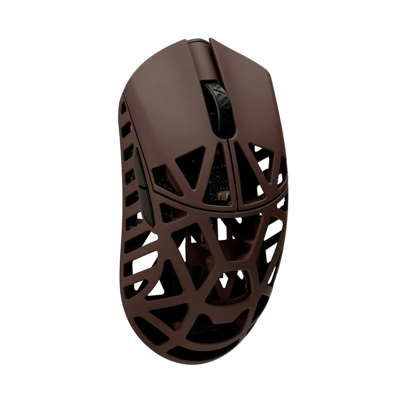 MK x WLMOUSE Beast X Max Wireless 8K Mouse - Color:Deep Cocoa - Switch Type:TTC Nihil Transparent Black Dot