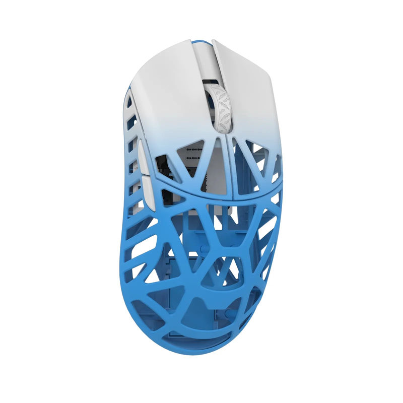 MK x WLMOUSE Beast X Max Wireless 8K Mouse - Color:White & Blue - Switch Type:Omron Optical