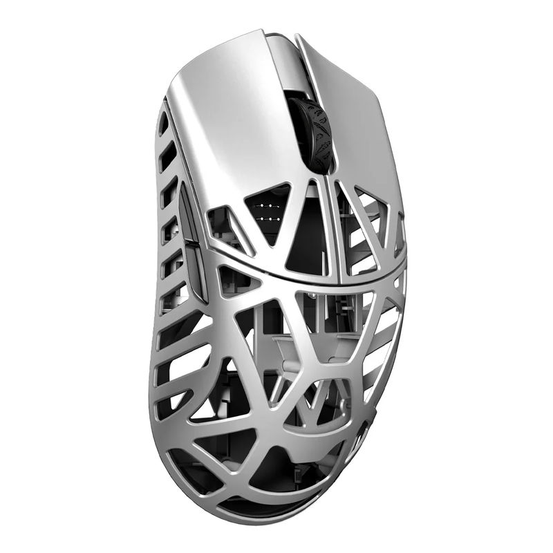 MK x WLMOUSE Beast X Max Wireless 8K Mouse - Color:Metallic Silver - Switch Type:Omron Optical