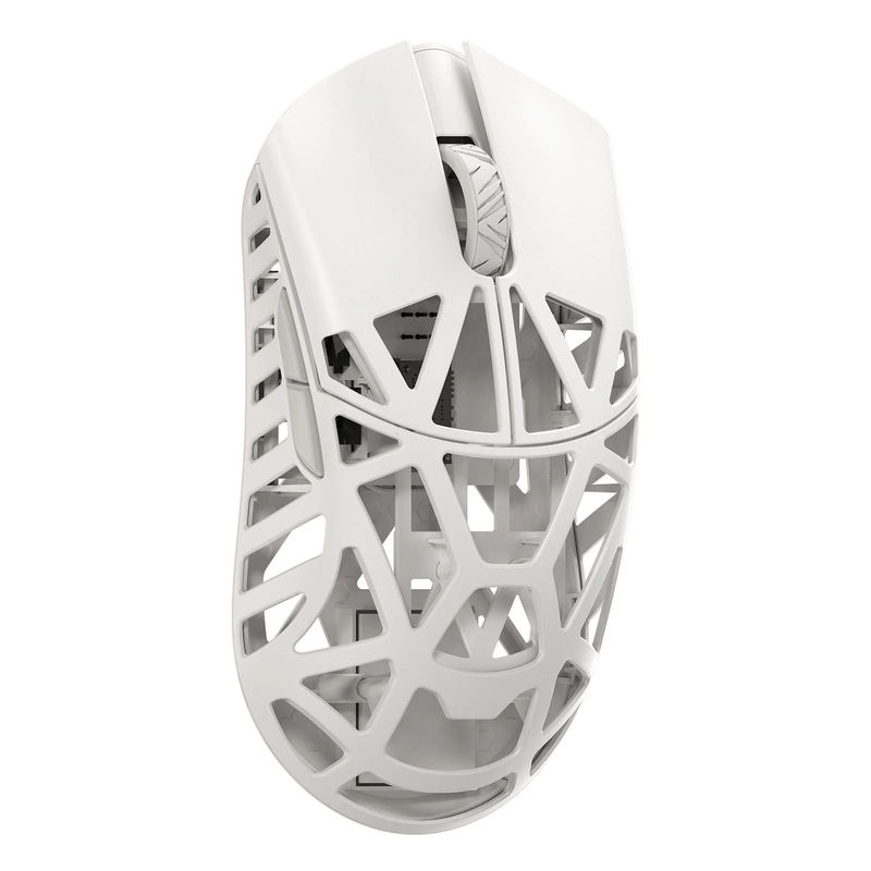 MK x WLMOUSE Beast X Pro Wireless 8K Mouse - Color:Milky White - Switch Type:Omron Optical - Edition:Side Slits