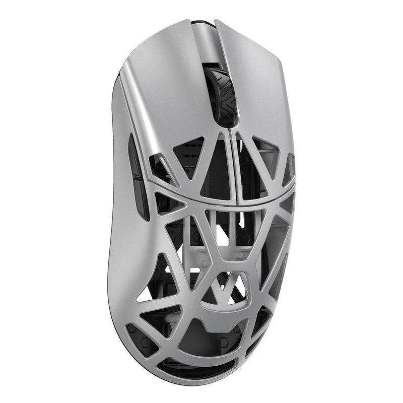 MK x WLMOUSE Beast X Pro Wireless 8K Mouse - Color:Silver - Switch Type:Omron Optical - Edition:Solid Sides