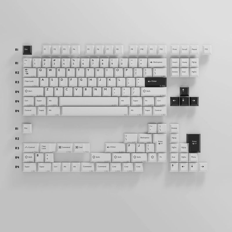 KBDFans PBTfans BOW Base 139 Key Cherry Profile Double Shot PBT Keycap Set
