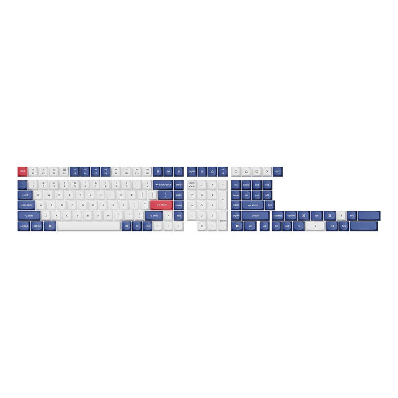 Keychron Blue / White 141 Key OSA Profile Double Shot PBT Keycap Set