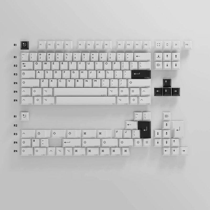 KBDFans PBTfans BOW Base Icon Kit 139 Key Cherry Profile Double Shot PBT Keycap Set
