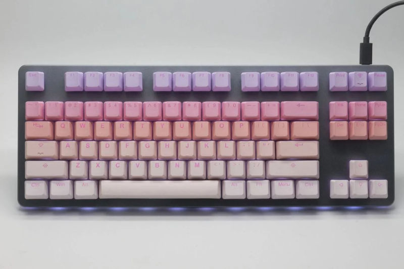 Tai-Hao Sakura Michi Backlit 140 Key OEM Profile Double Shot PBT Keycap Set