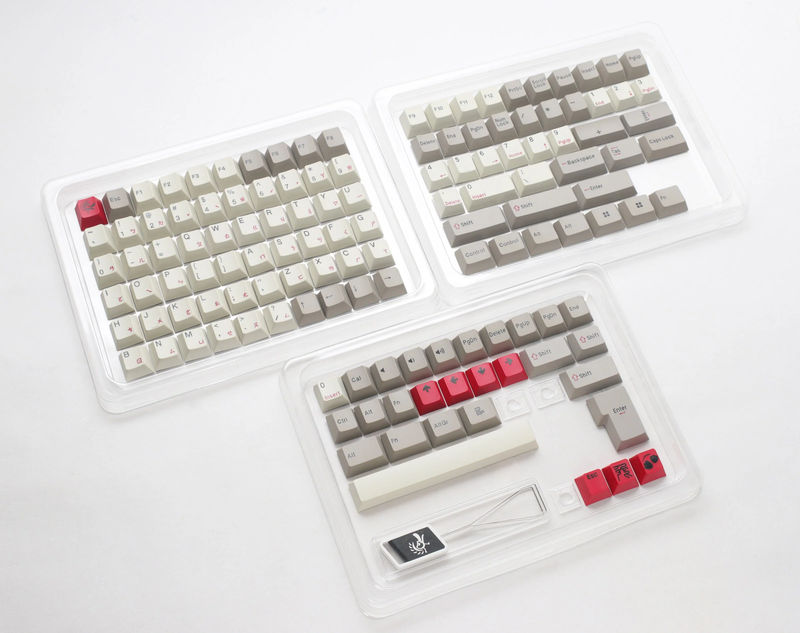 Ducky Vintage 133 Key Cherry Profile Triple Shot PBT Keycap Set