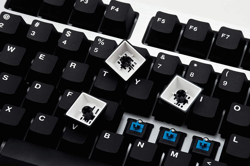 Mistel White on Black 119 Key OEM Profile Double Shot PBT Keycap Set