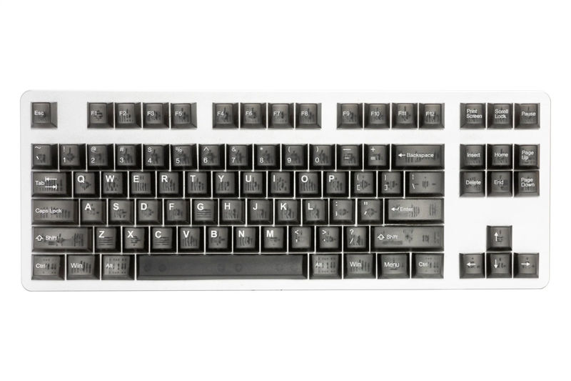 Tai-Hao Smokey Quartz Translucent 152 Keys Cubic Double Shot ABS Keycap Set