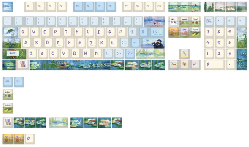 Varmilo Monet 124 Key Dye Sub PBT Keycap Set