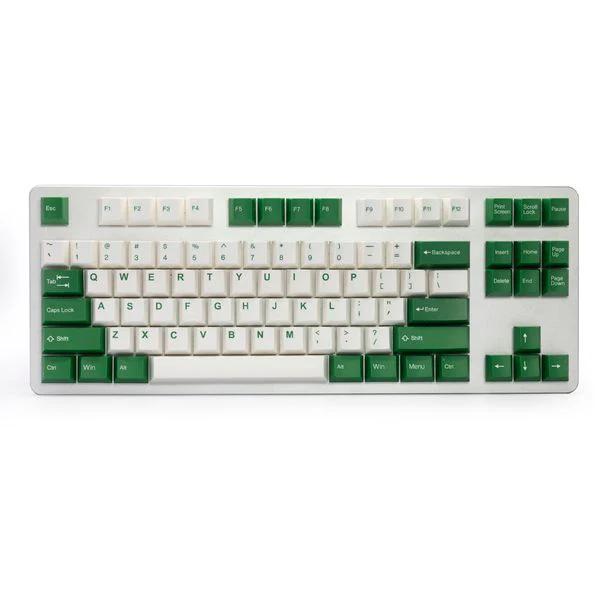 Tai-Hao Green & White 116 Key Cubic Profile Double Shot ABS Keycap Set